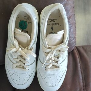 Ralph Lauren Women's Cream Athletic Sneakers